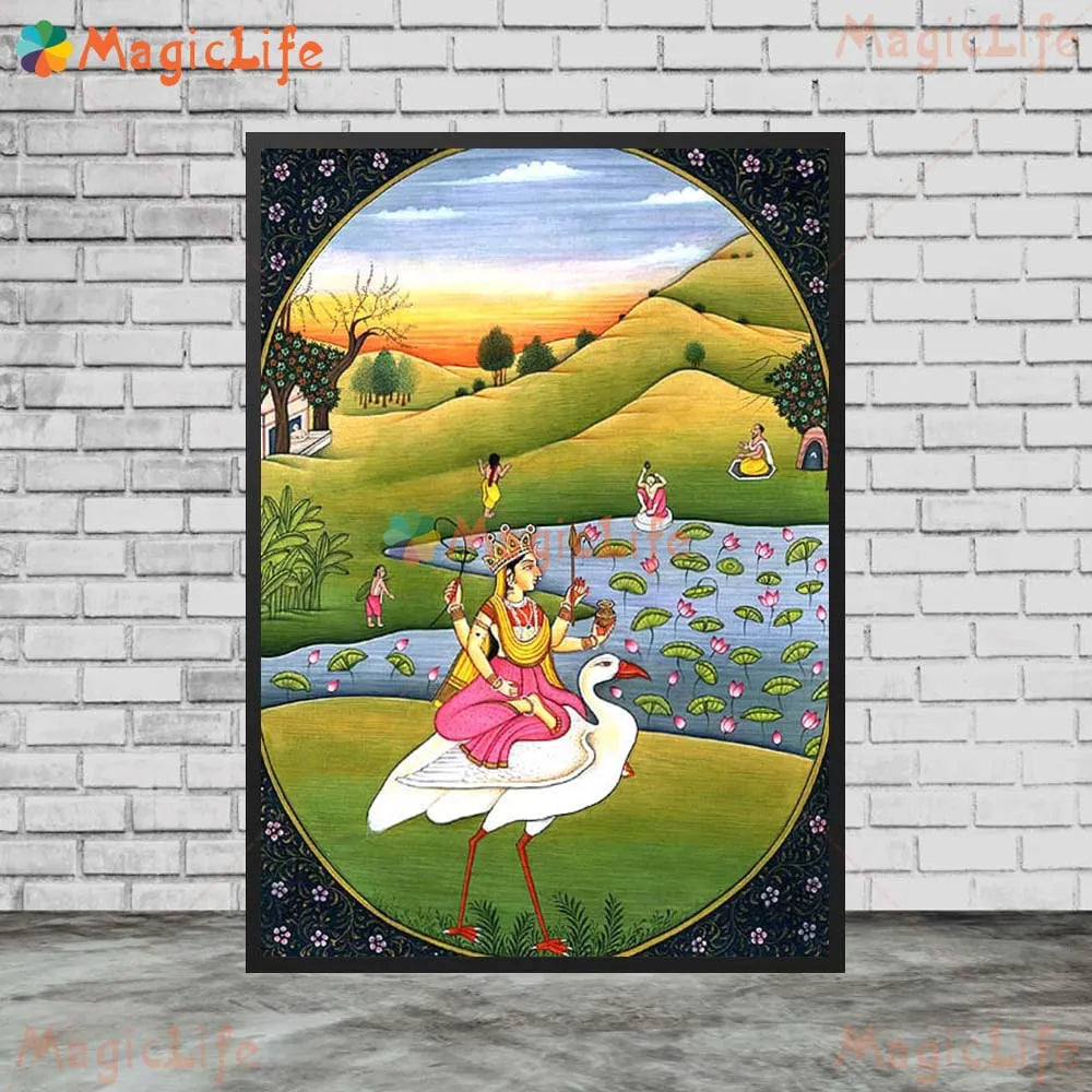 Goddess Durga Kamadeva Religion Poster Wall Pictures For Living Room Wall Art Canvas Painting Home Decor Unframed