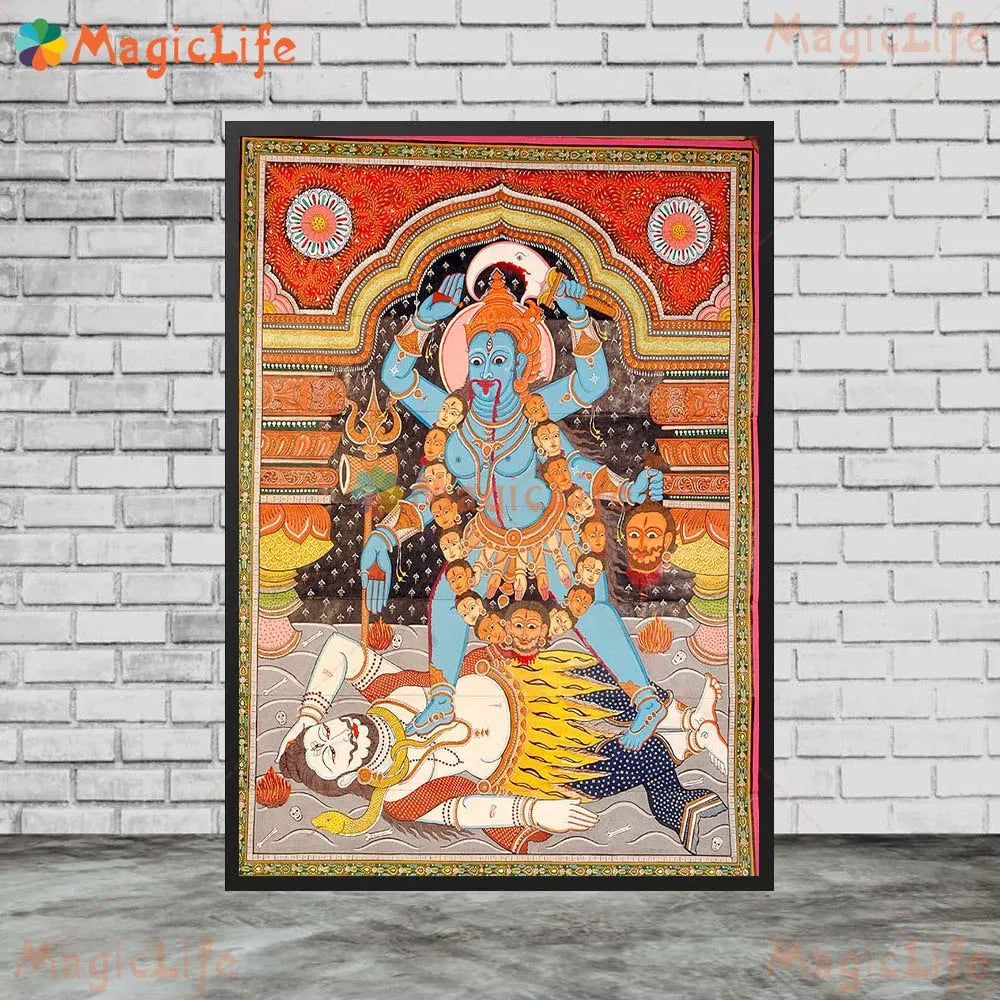 Goddess Durga Kamadeva Religion Poster Wall Pictures For Living Room Wall Art Canvas Painting Home Decor Unframed