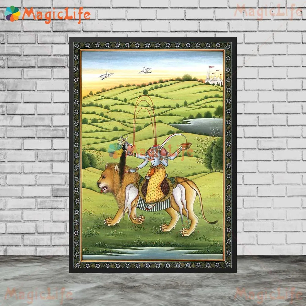 Goddess Durga Kamadeva Religion Poster Wall Pictures For Living Room Wall Art Canvas Painting Home Decor Unframed