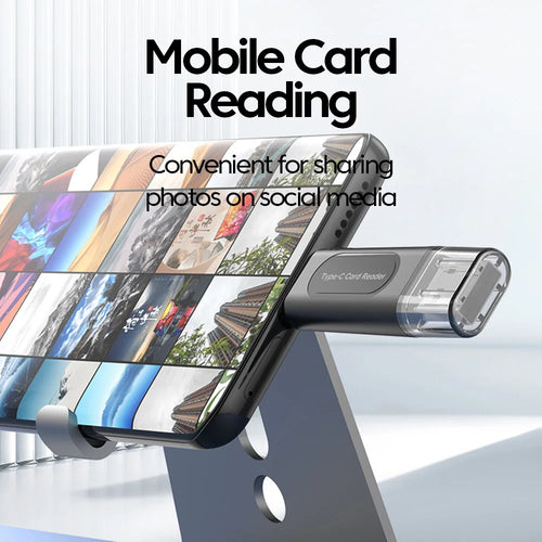 4-in-1 Multifunction USB TYPE-C Card Reader External Storage Black Stretch for Memory Stick USB 2.0 Mini SD TF Card Reader