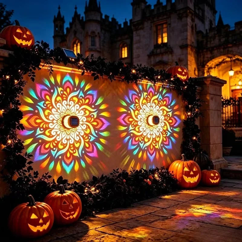 Solar Mandala Wall Light – Waterproof Auto Sensor
