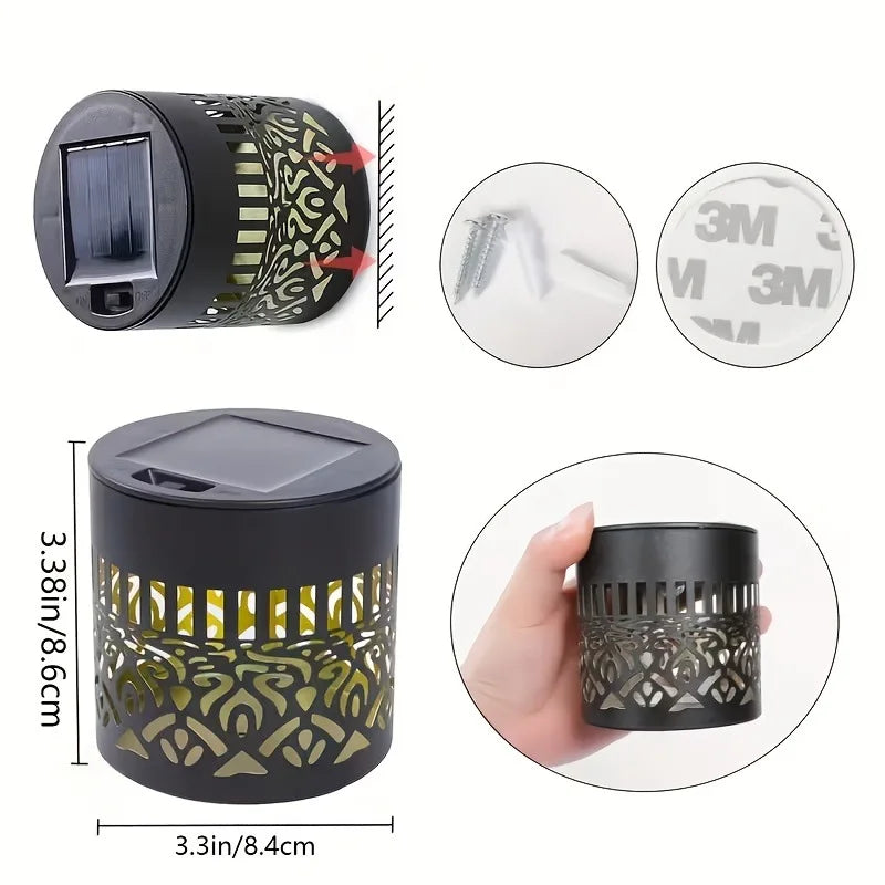 Solar Mandala Wall Light – Waterproof Auto Sensor