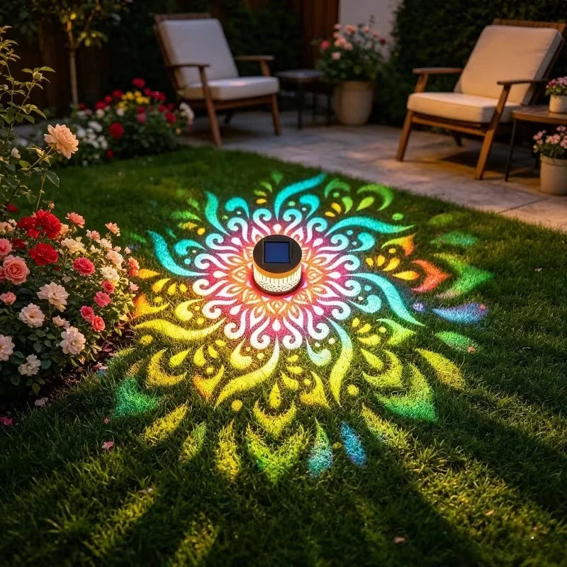 Solar Mandala Wall Light – Waterproof Auto Sensor