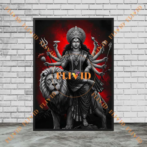 Hindu Goddess Durga Parvati Kali Poster Wall Pictures For Church Decor Religion Posters Wall Art Canvas Painting Unframed